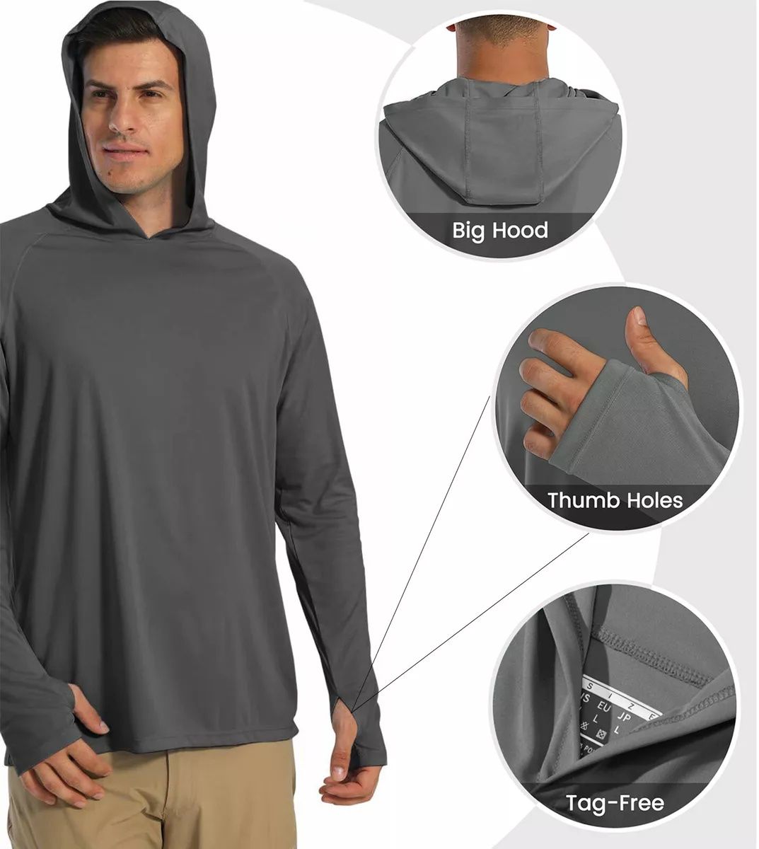 Футболка на довгий рукав з капюшоном (long sleeve hoodie)