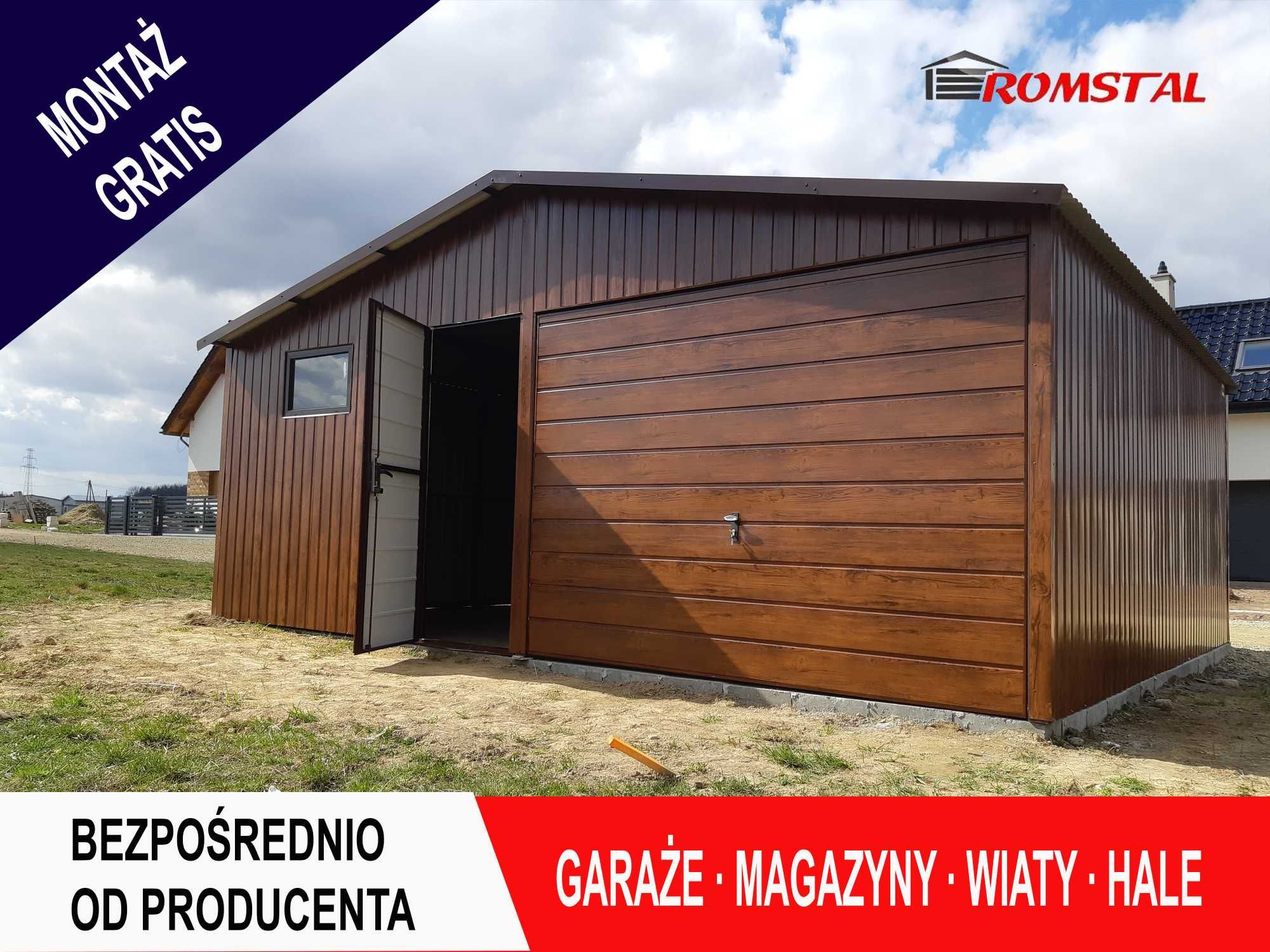 ZŁOTY DĄB - Garaż Blaszany| Blaszak Drewnopodobny | Schowek - ROMSTAL*