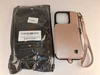 Y032 Etui Portfel Skórzany do iPhone 14 Pro CaseMe Różowe Złoto