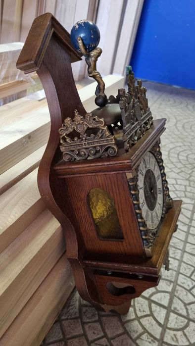 Zegar wiszący zabytkowy, antyk-03