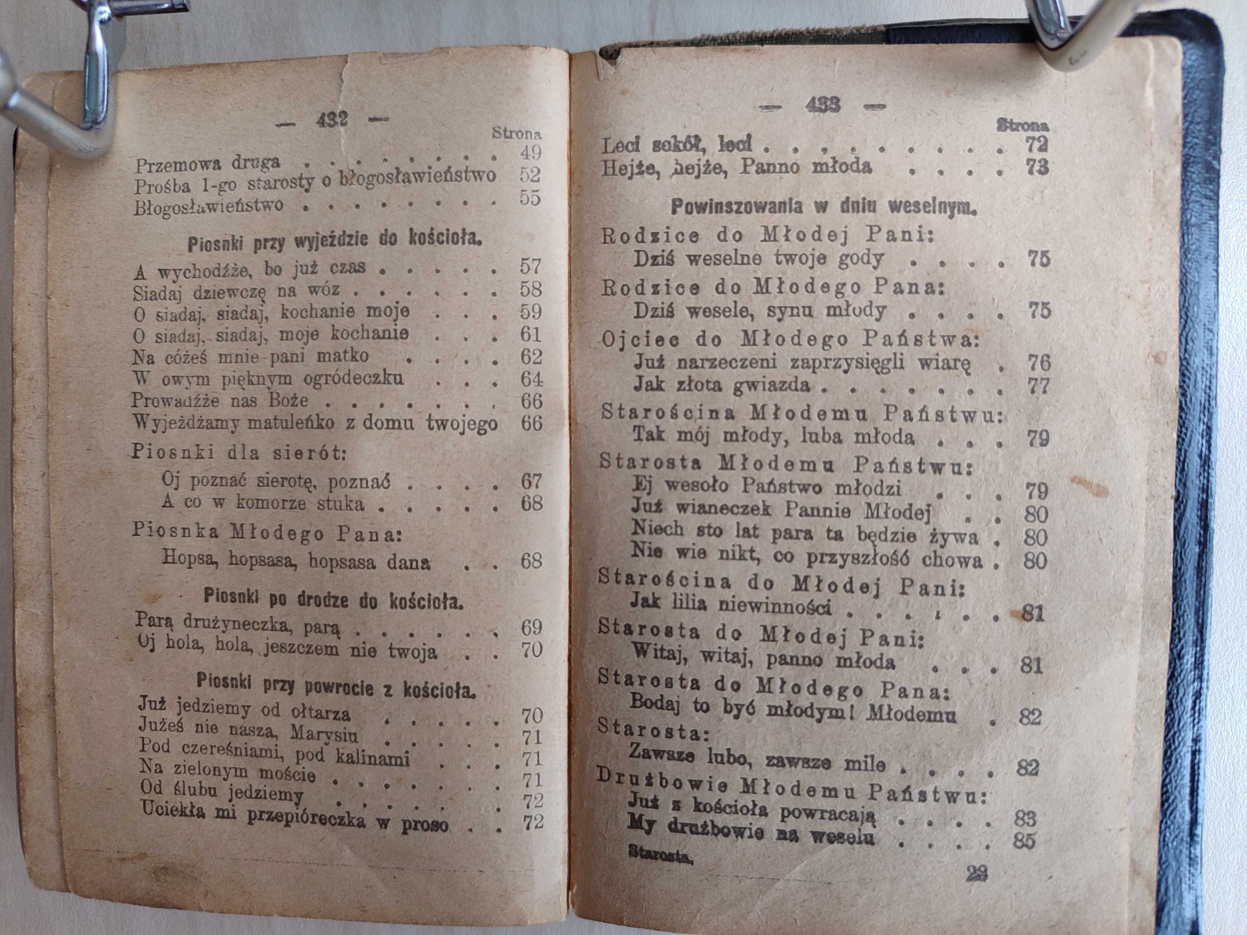 Starosta weselny – zb. Józef Gallus, książka unikat z 1907 r.