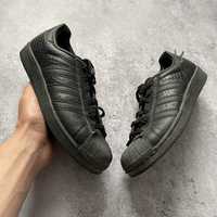 Кеди кросівки adidas superstar чорні full black