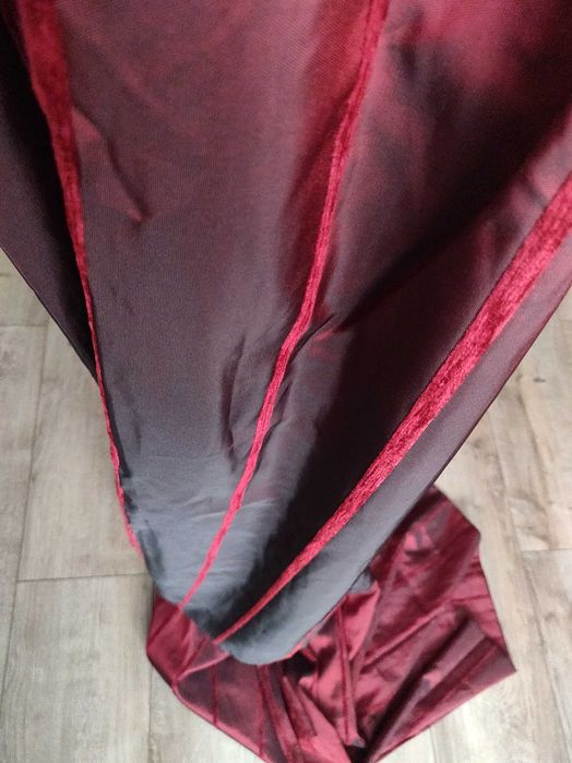 Комплект штор цвет хамелеон черно- бордовый, 3 шторы, супер качество