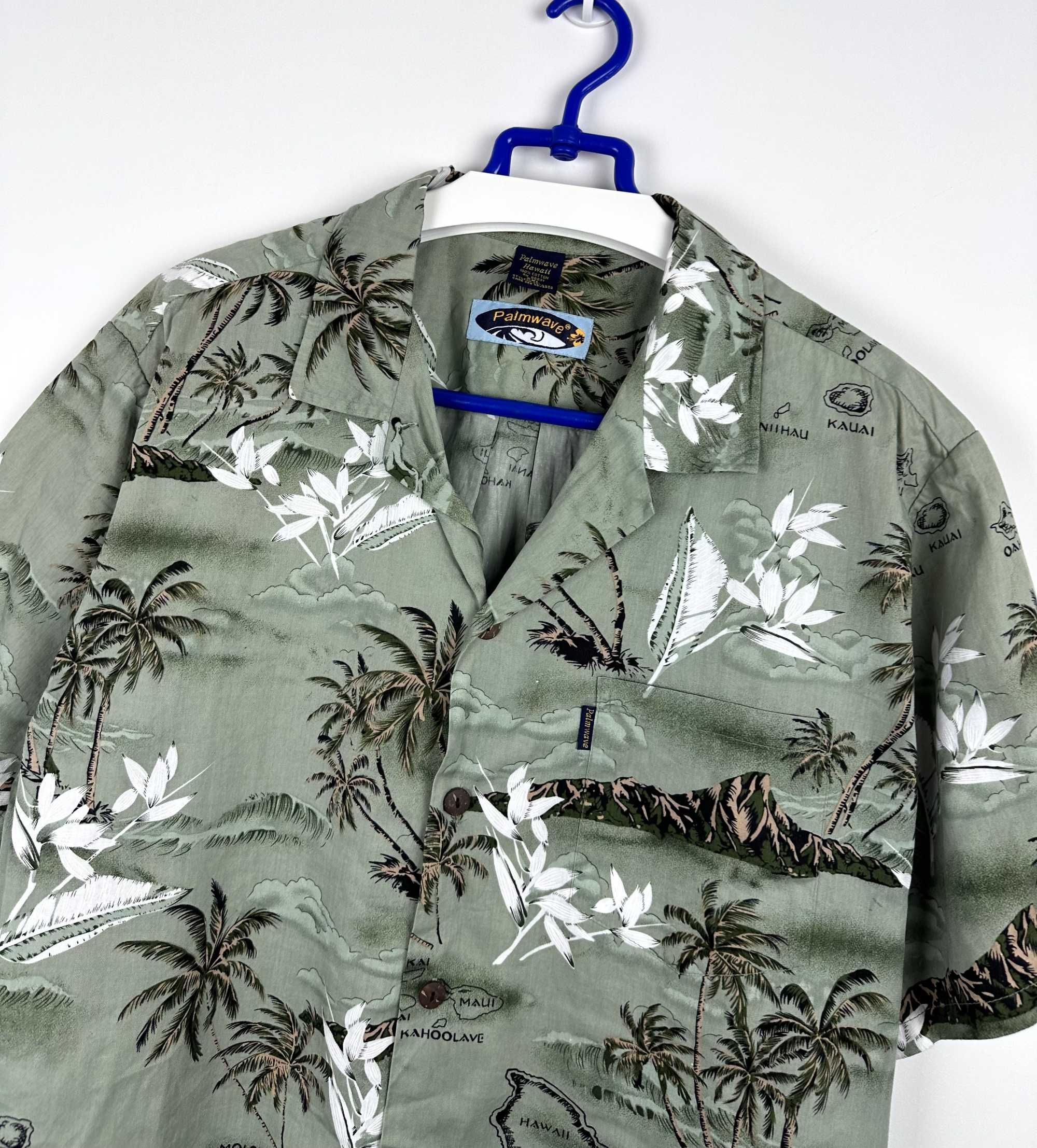 Koszula hawajska retro plażowa wakacyjna bawełna r. XXL