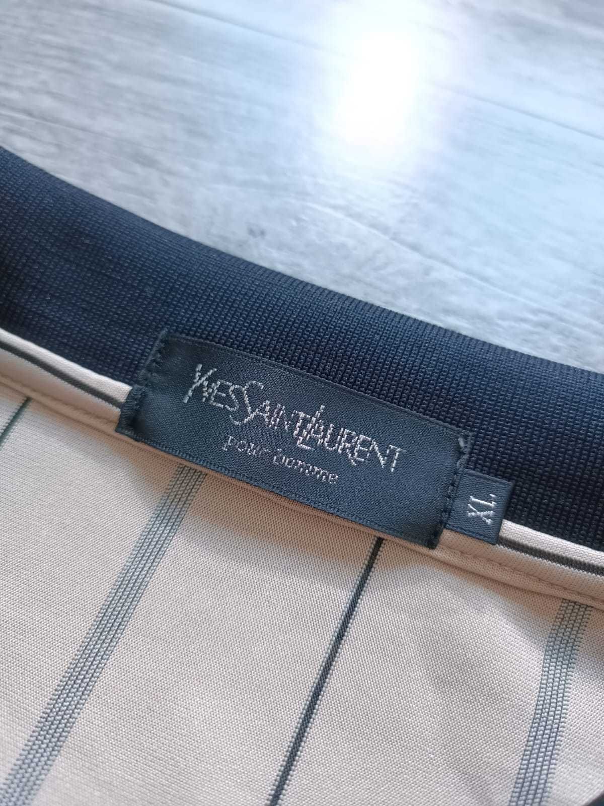Koszulka męska jedwabna Yves Saint Laurent vintage