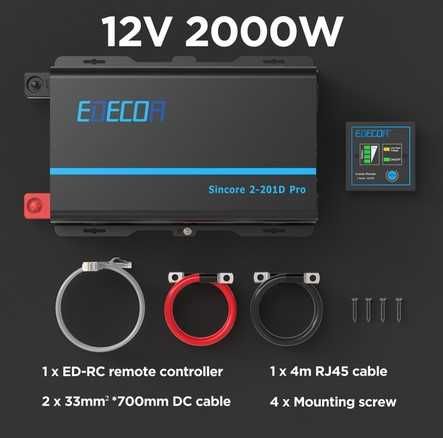 Inversor ONDA PURA 1000W a 3500W 12VDC ou 24VDC - 220VAC