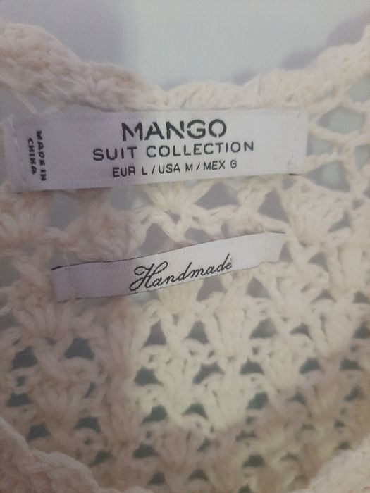 Blusa "vestido"em croche  mango