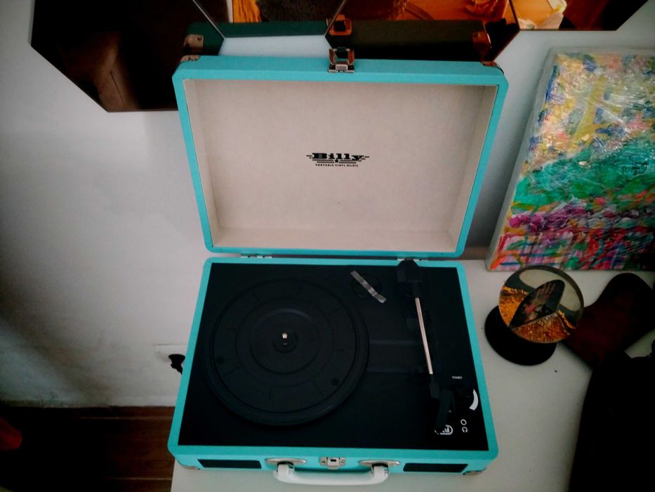 Gira discos Vintage - Mala