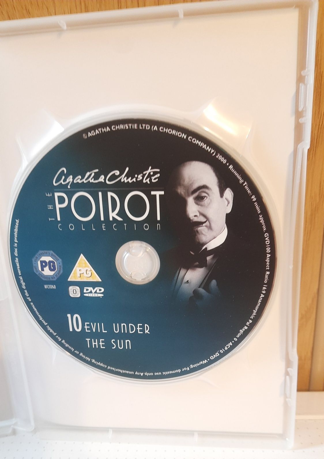 Диск DVD з  колекції Пуаро "Зло під сонцем" Агата Крісті
