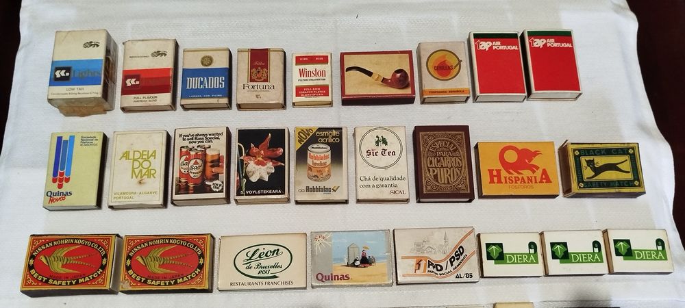 Coleção Composta Com 339 Caixas e Carteiras de Fósforos Anos 70/80/90