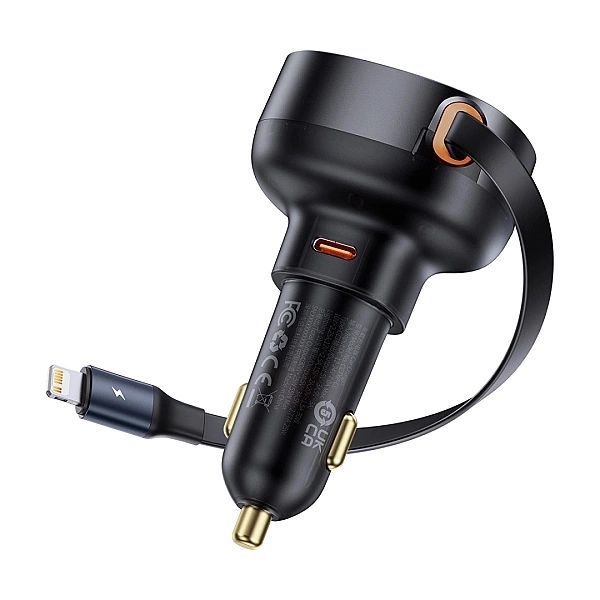 Ładowarka samochodowa Baseus Enjoyment Pro USB-C (żeńskie) / Lightning