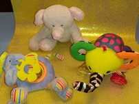 Słonik Fisher price z pozytywką Mothercare zawieszka/gryzak grzechotka
