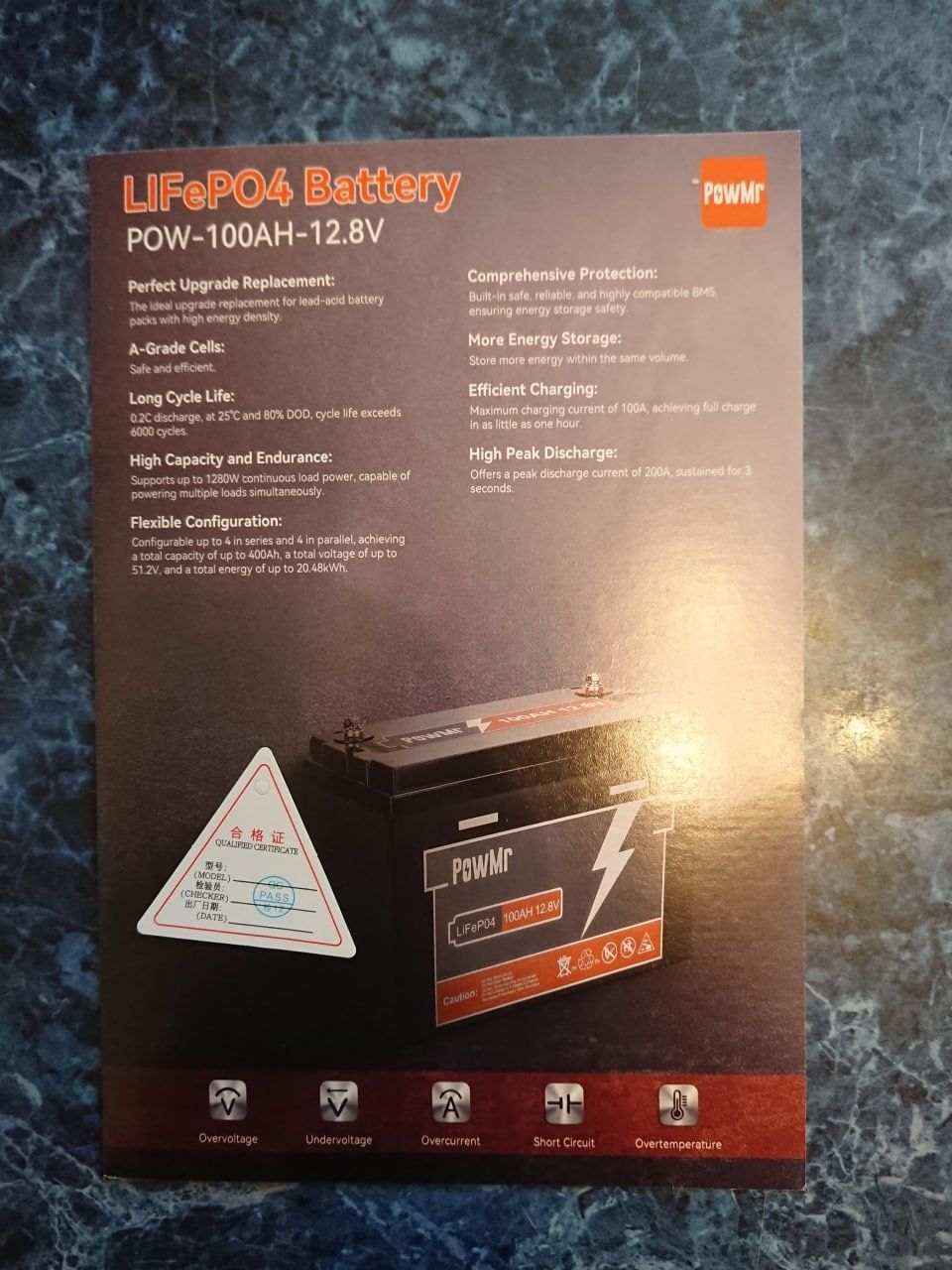 LifePO4 Аккумулятор POW-100 12.8V, POW-150AH 12.8V, POW-100AH 25.6V