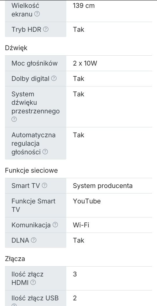 Biały Philips 55cali 4K UHD Ambilight SMART telewizor