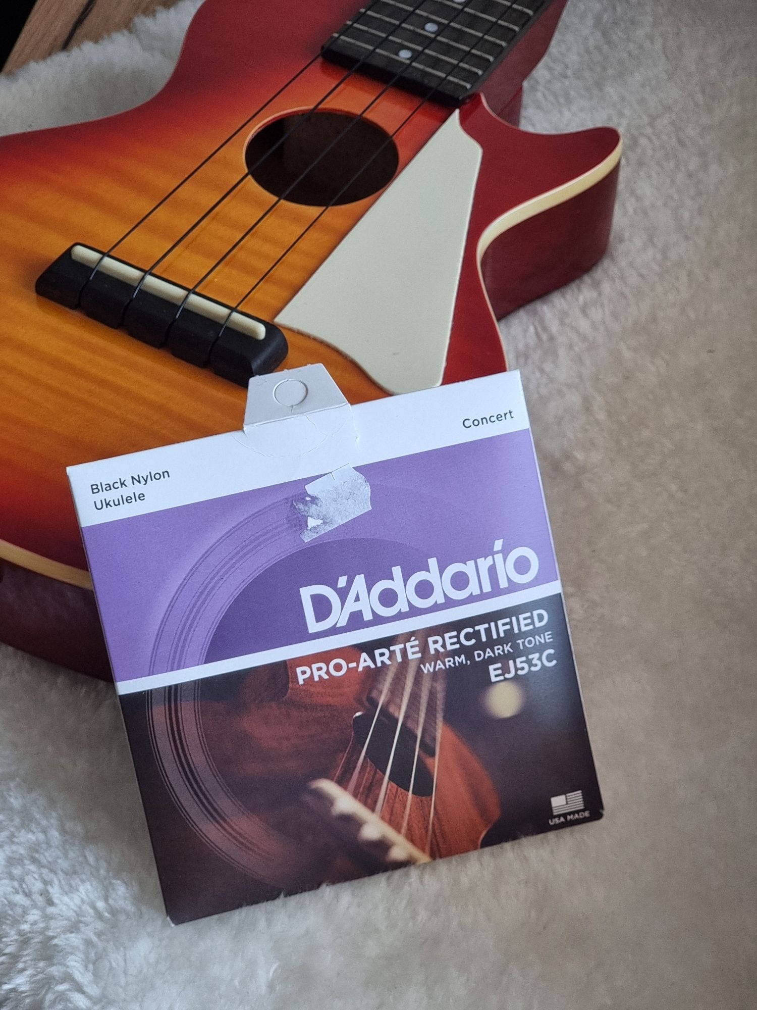 D'Addario EJ53C Pro-Arte - czarne struny do ukulele koncertowego