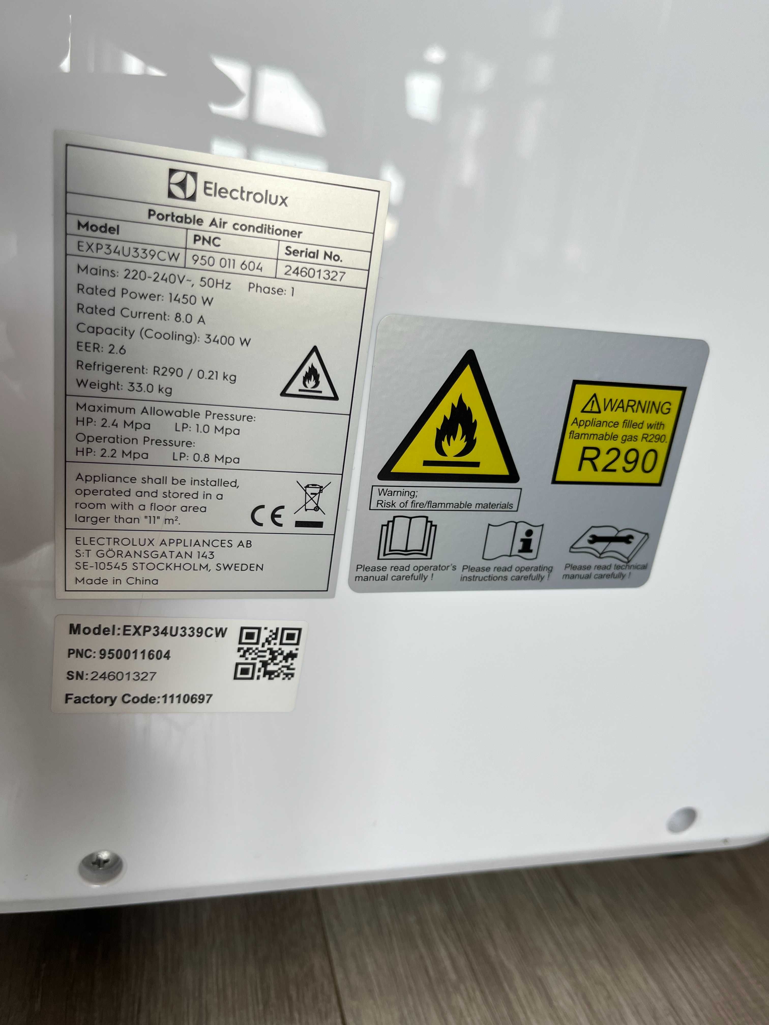 Klimatyzator przenośny Electrolux EXP34U339CW (WiFi) + EWKIT5
