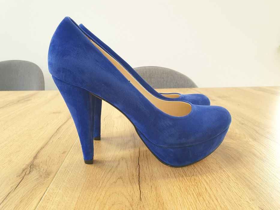 Chabrowe szpilki na platformie, Esstii, rozmiar 38