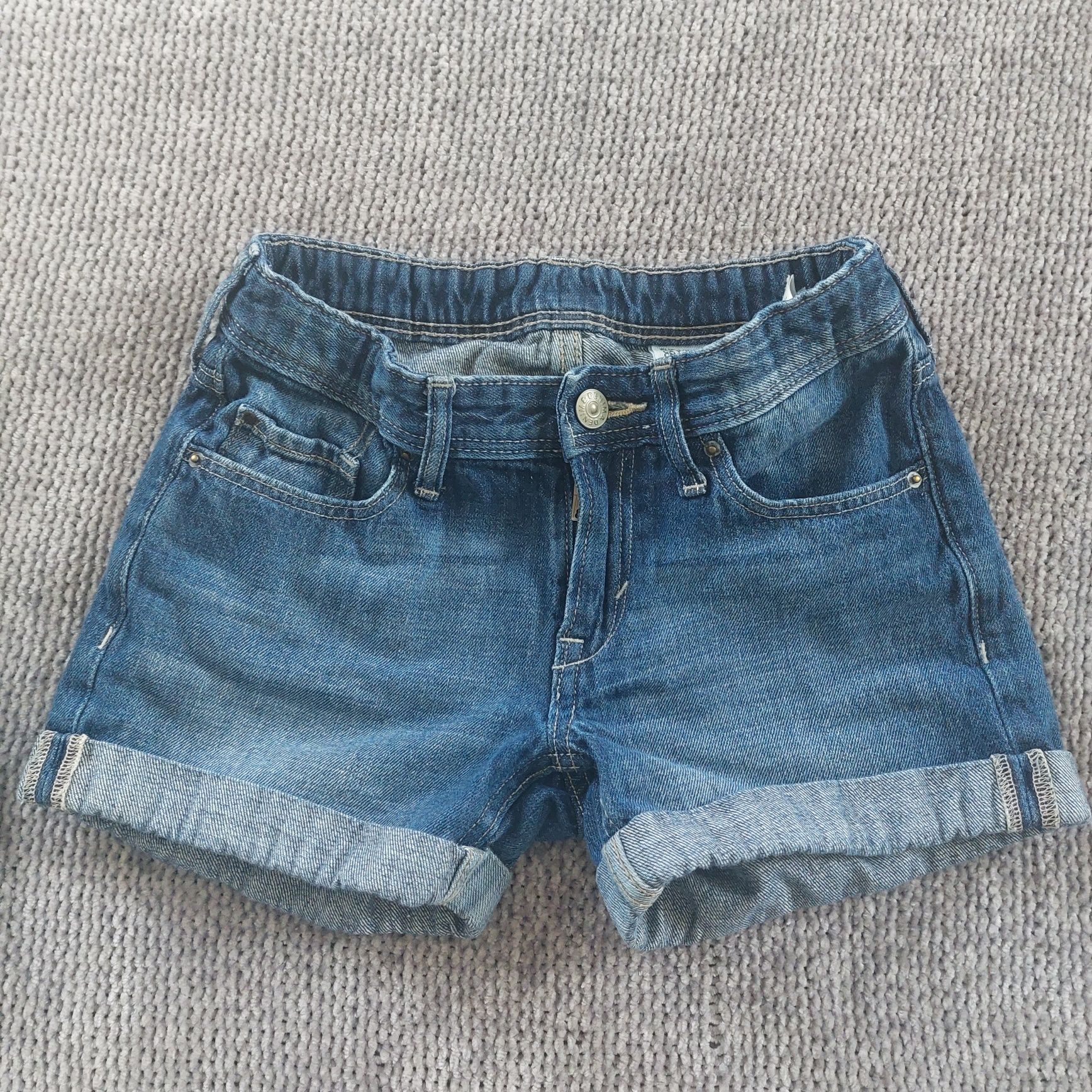 Szorty jeansowe h&m 140 146 zestaw spodenki