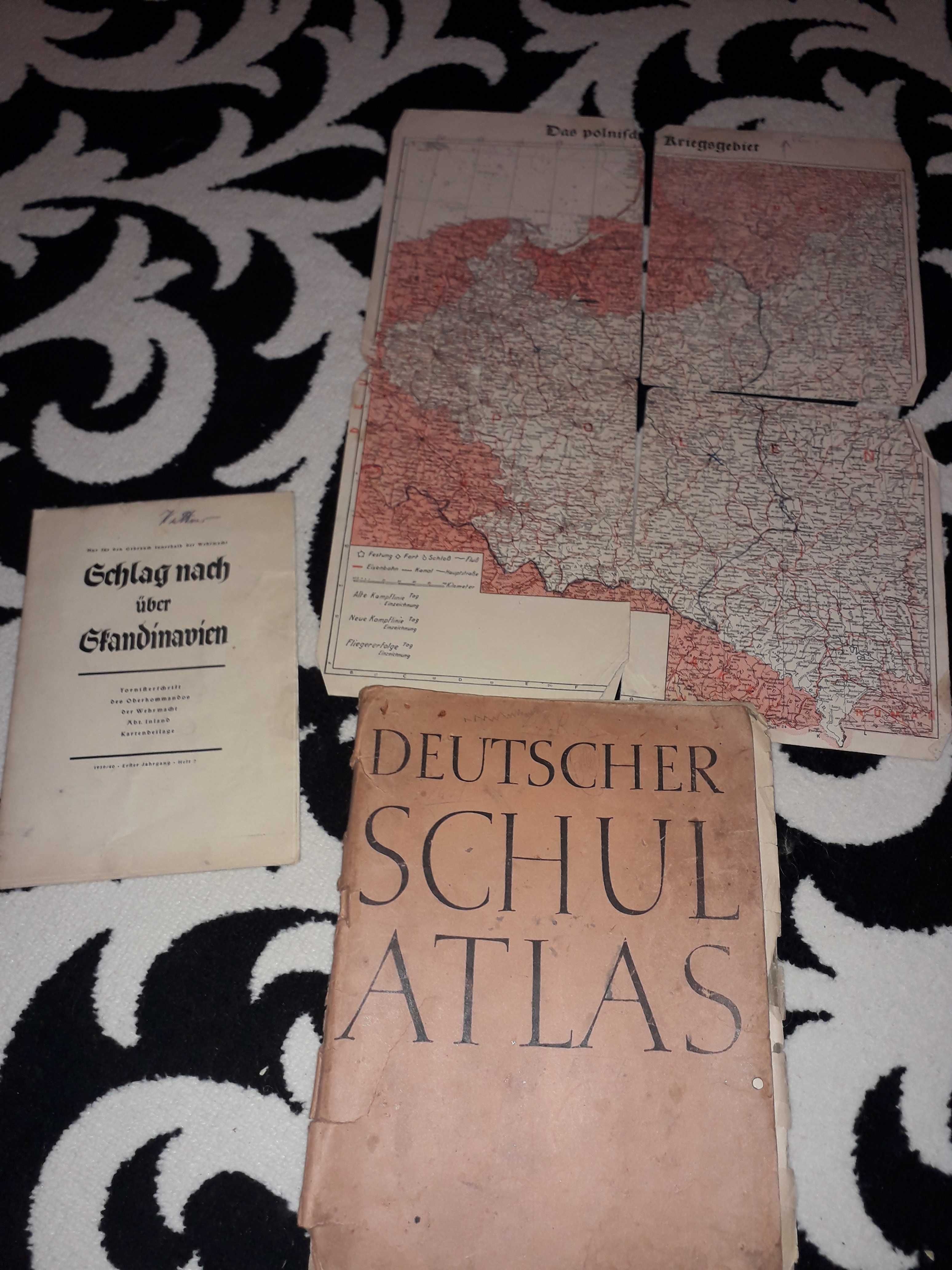 Atlas Niemiecki 1942 Skandynawia 1939 Mapa Polski