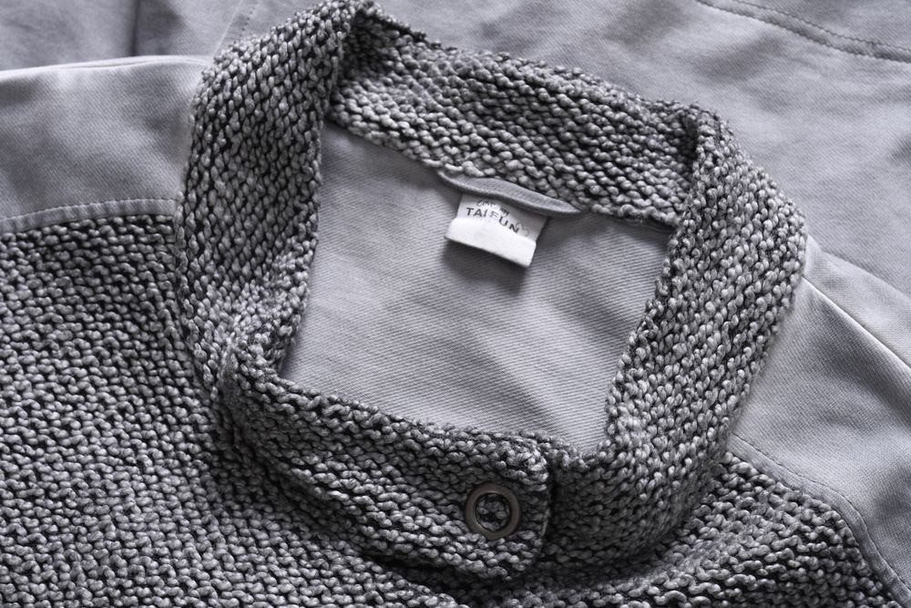 TAIFUN modny szary blezer damski z dżerseju z dzianiną pętelkową 46 48