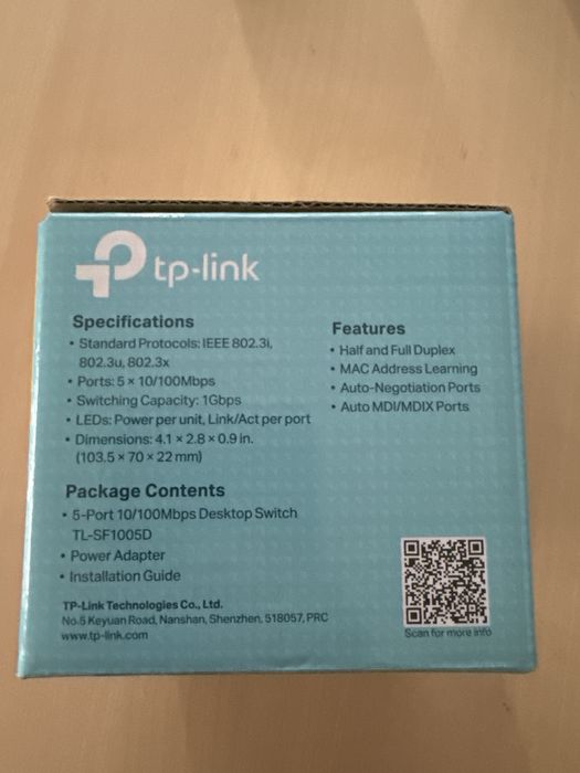 Switch desktop 5xRJ45 FE TL-SF1005D TP-LINK