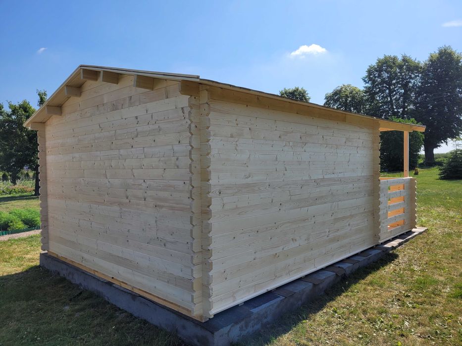dostępny od REKI*solidny letniskowy DOMEK drewniany*6x4*24m*balik 34mm