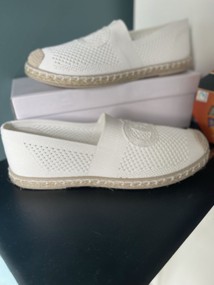 NOWE Biale Espadryle