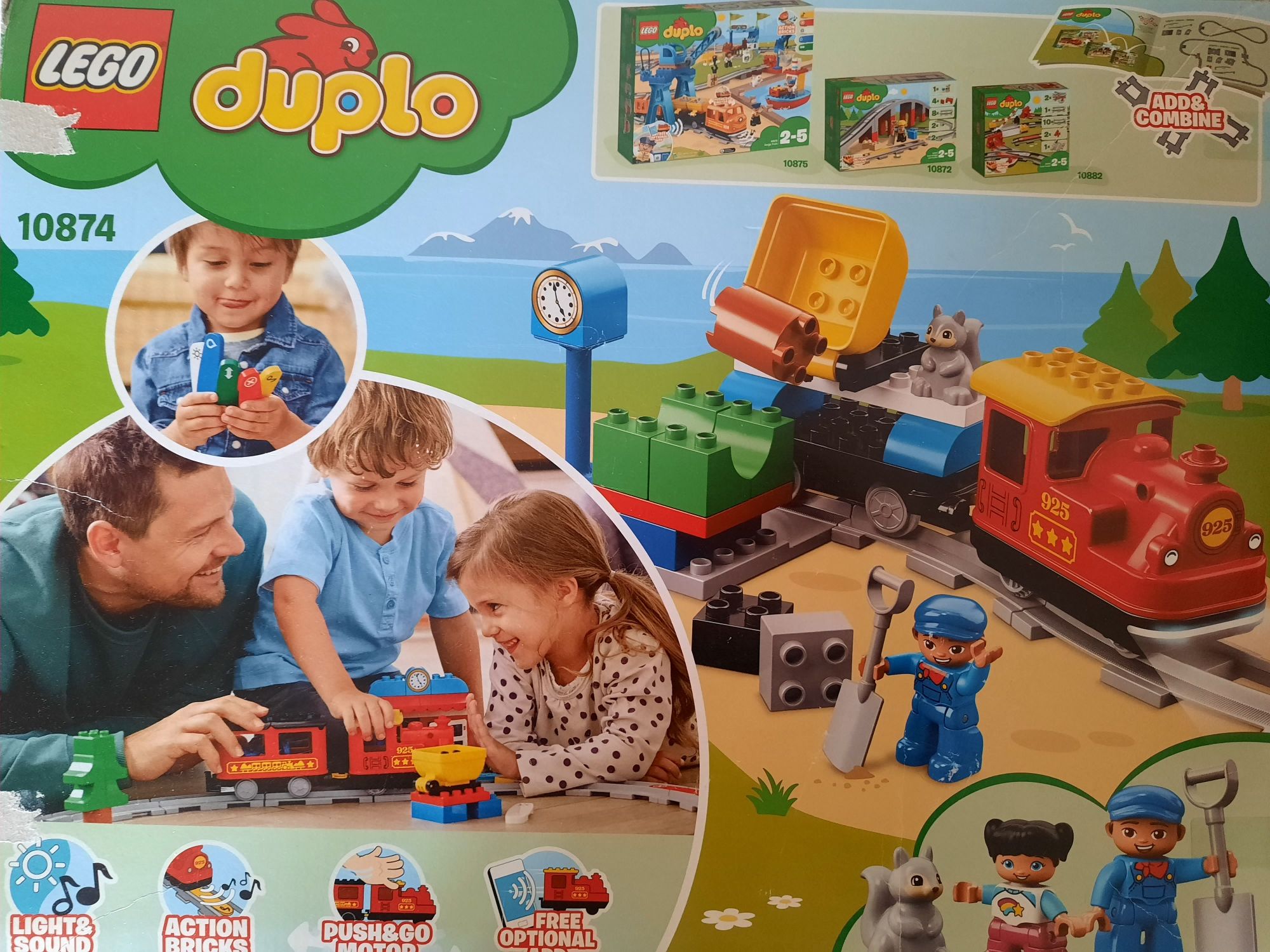 Набір повний lego duplo 10874 поїзд