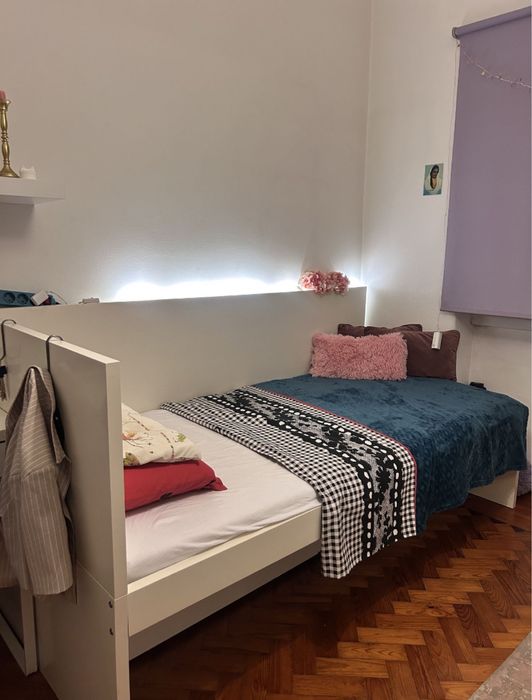 Cama solteiro c/ estrado (opção c/ colchão)