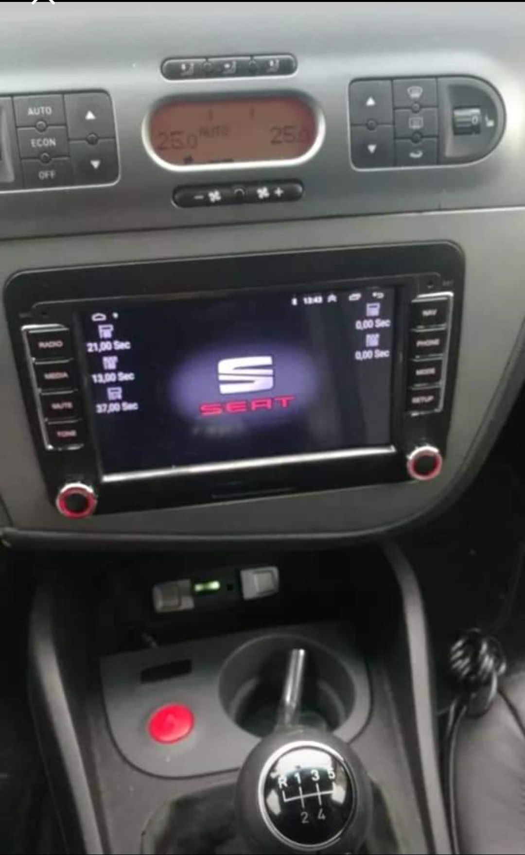 Rádio Android 12 com GPS SEAT LEON + Moldura própria (Artigo Novo)