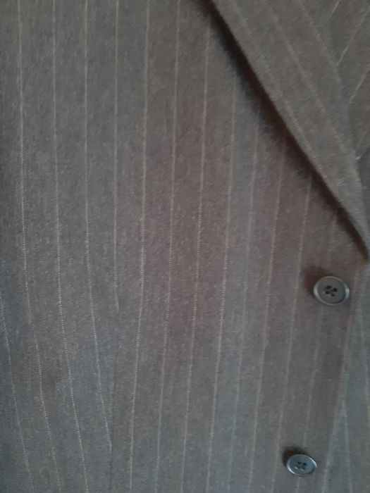 Marynarka 182cm 50 szara prążki męska elegant garnitur