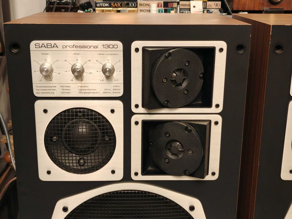 SABA Ultra Box Professional 1300 ! Piękne kolumny VINTAGE ! Drewno