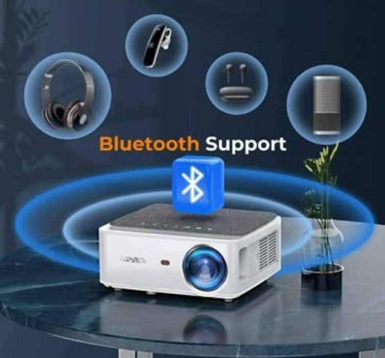 Projetor led 9500 lumens + WiFi + Bluetooth + Office + NATIVA 1080P/4K