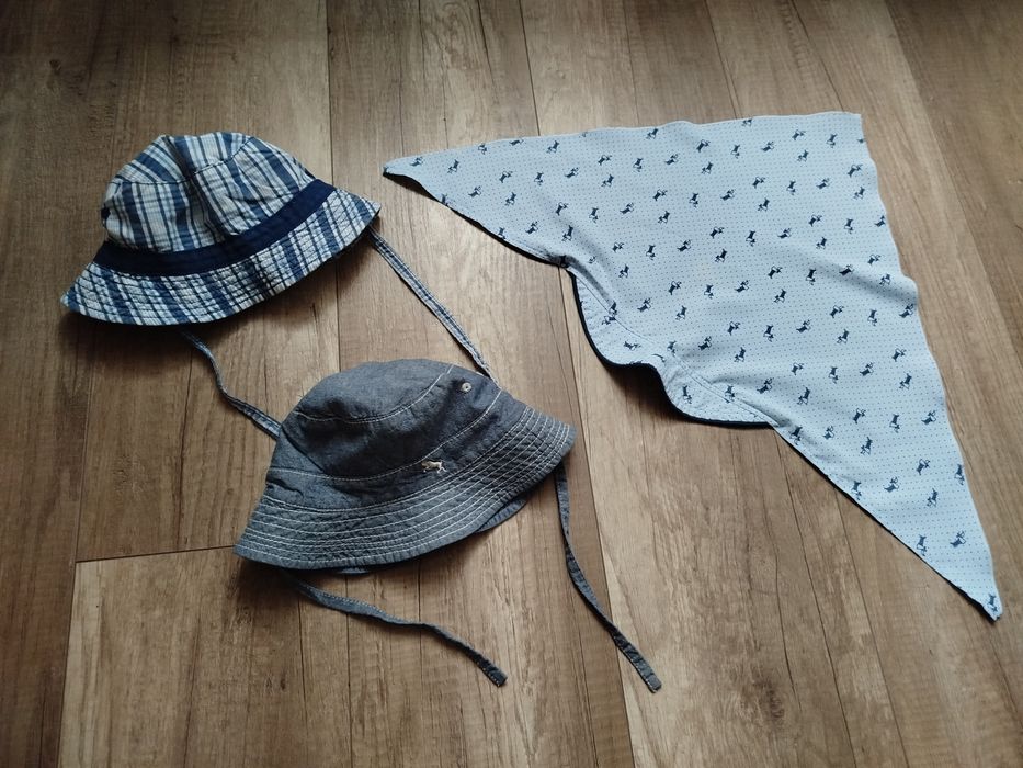 Zestaw kapelusz na lato, chustka na głowę