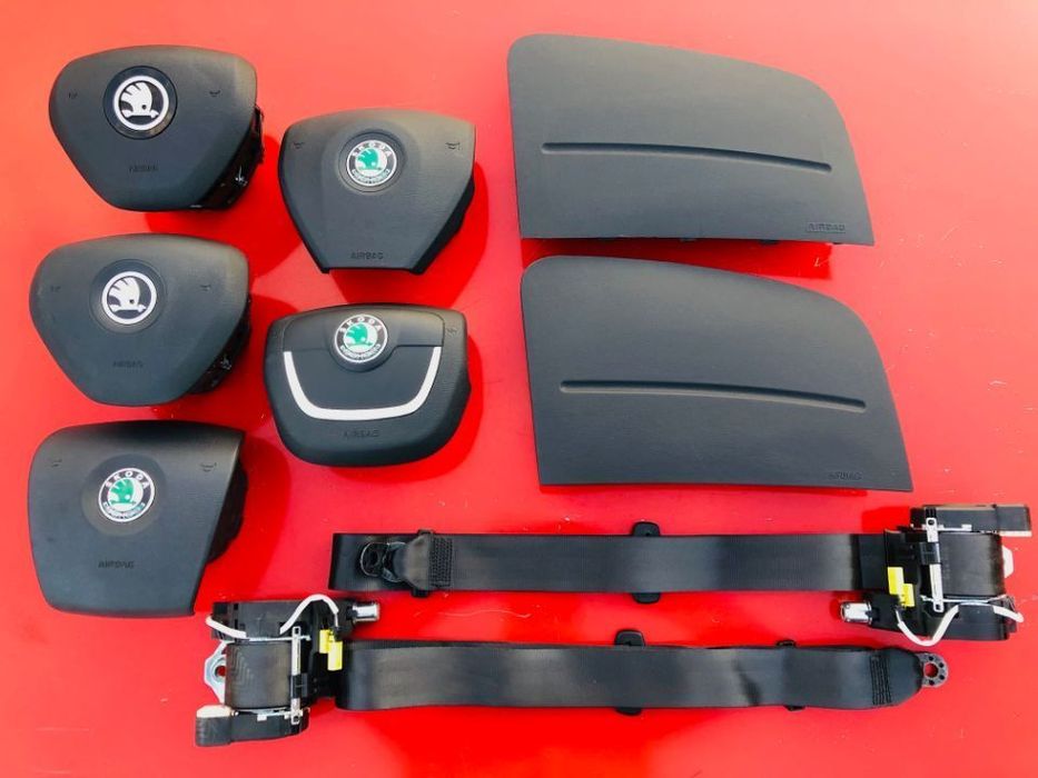 SKODA PRAKTIK AIRBAG AIR BAG SRS PODUSZKI POWIETRZNE ROOMSTER FABIA 2 II PASY BEZPIECZEŃSTWA Raz2 !!