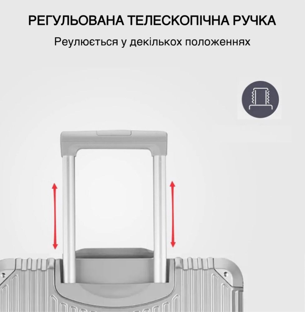 ПРОТИУДАРНІ Валізи на защіпках, чемодан дорожний