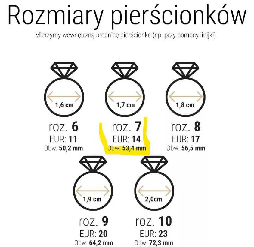 NOWY Pierścionek obrączka z polerowanej stali chirurgicznej – R 7