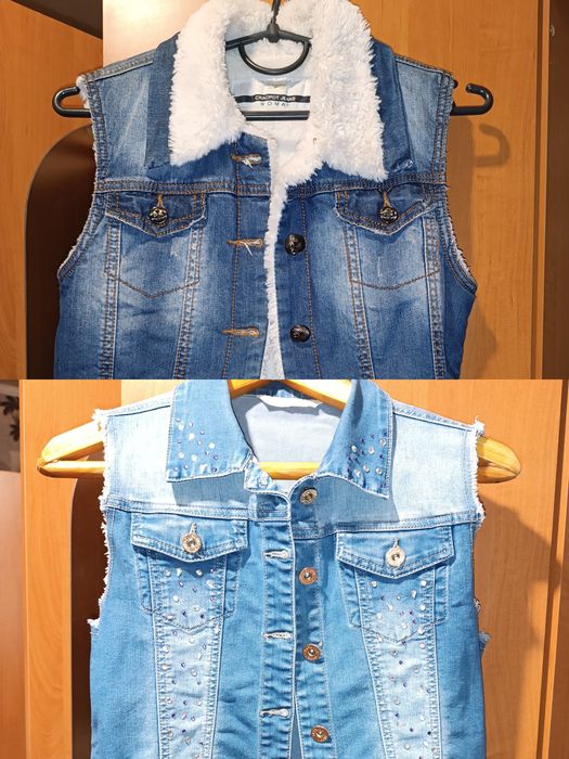 Джинсова жіноча жилетка