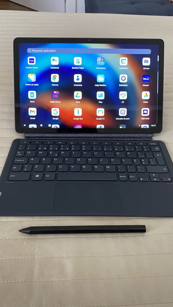 Tablet lenovo caneta e teclado
