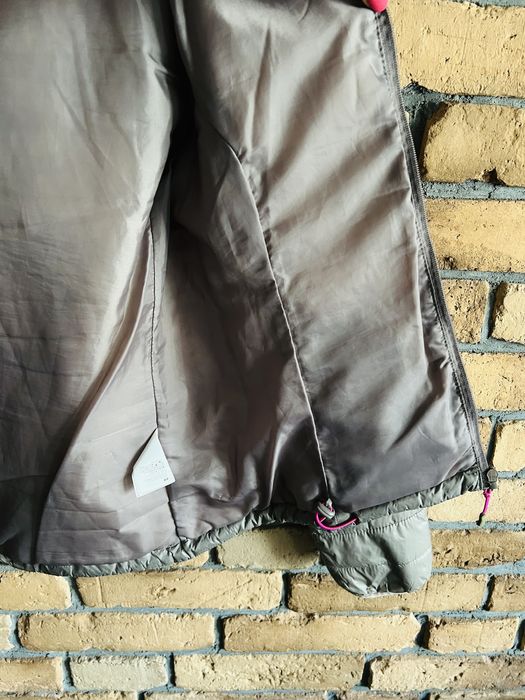 Damska kurtka puchowa pikowana z kapturem brązowa beżowa 34 36 XS/S