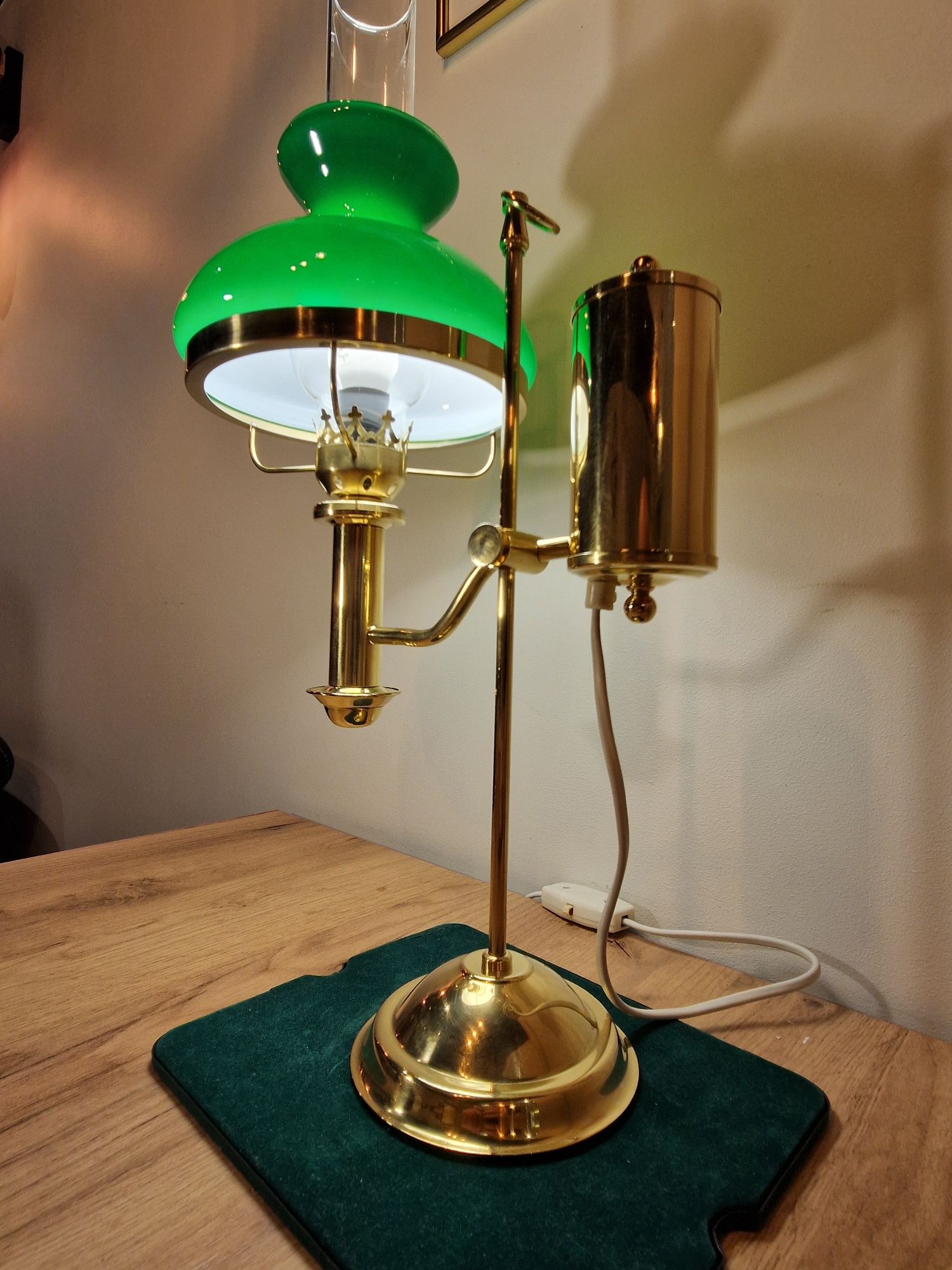 Mosiężna Lampa gabinetowa