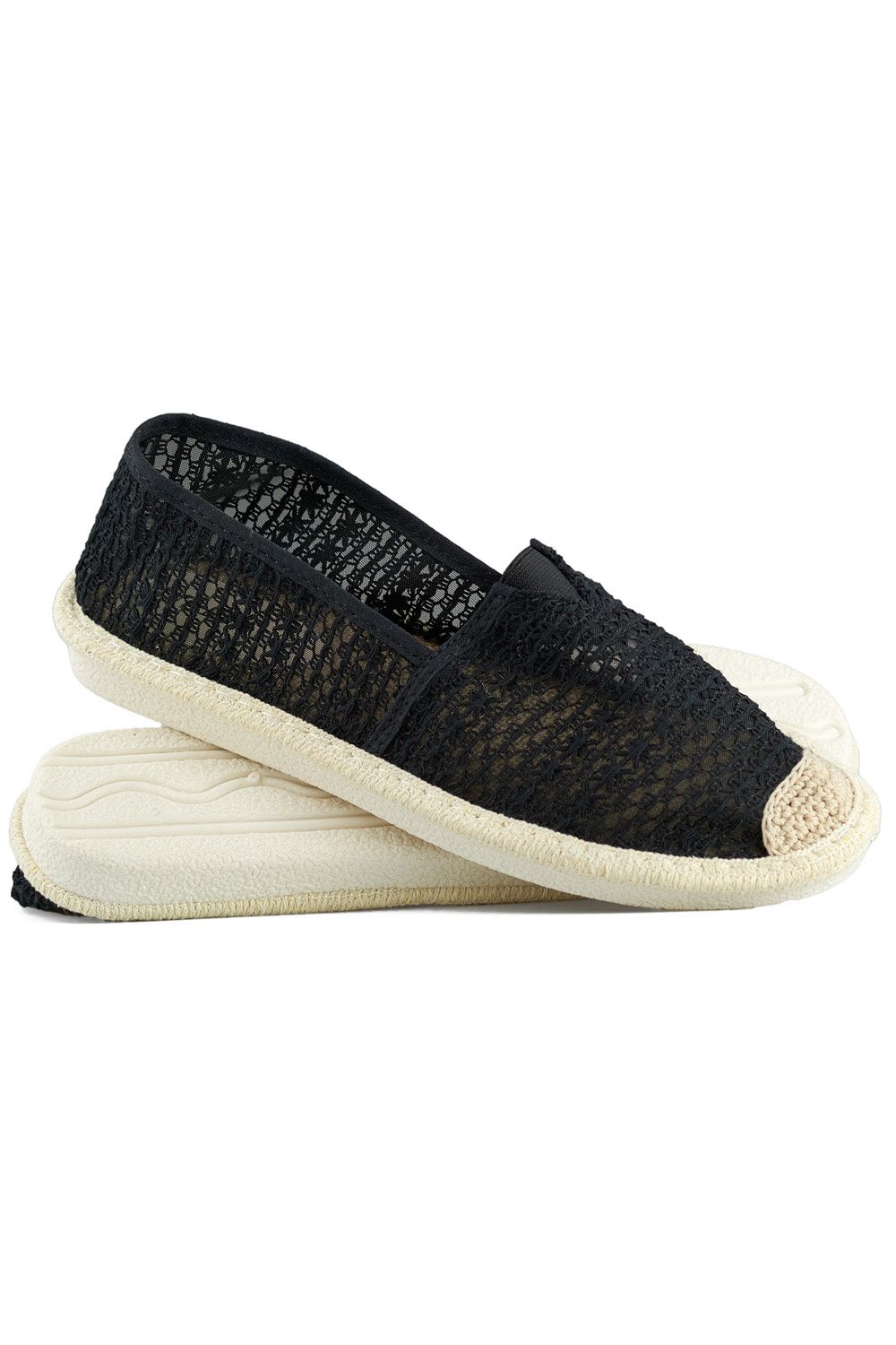 Czarne Espadryle Z Siateczki Przewiewne Espadryle Damskie