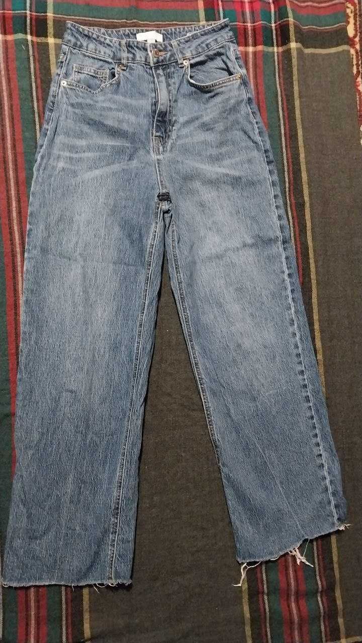 Сині розширені джинси джинсы