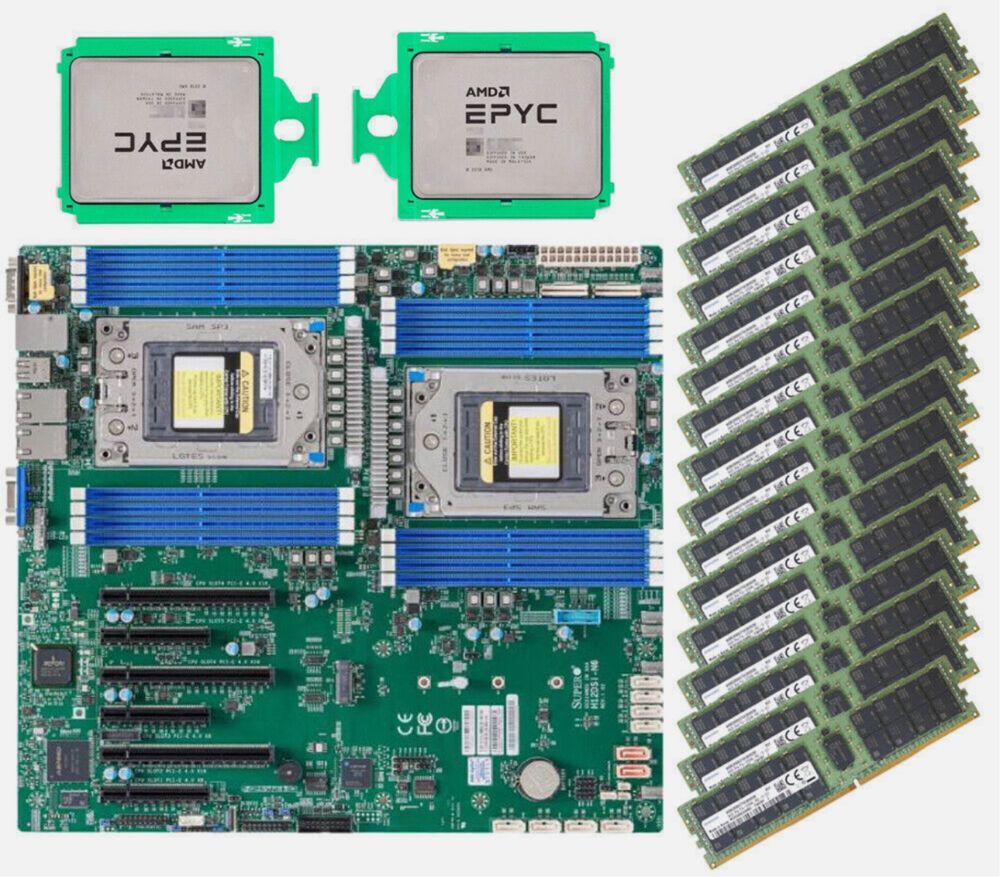 Сервер H12DSI-N6 + 2*AMD Epyc 7742 + 512 RAM DDR4