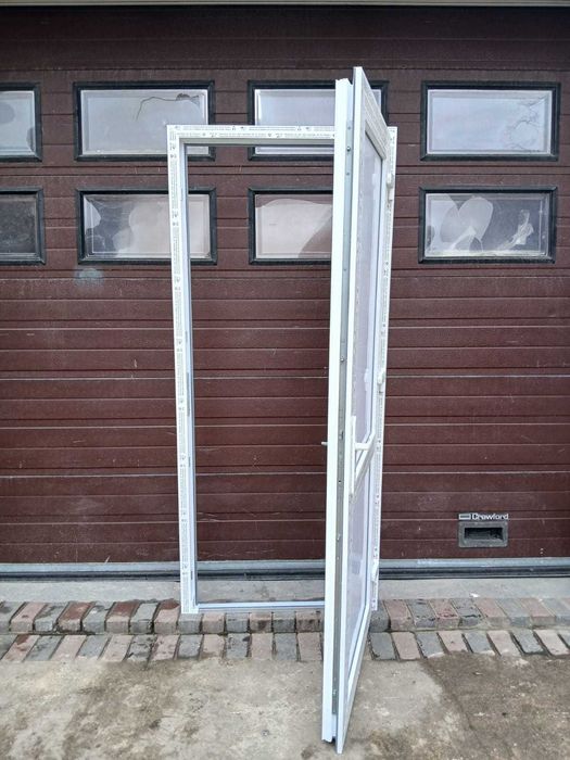 Drzwi zewnętrzne PCV Nowe 100x200 plastikowe pełne DOWÓZ CAŁY KRAJ