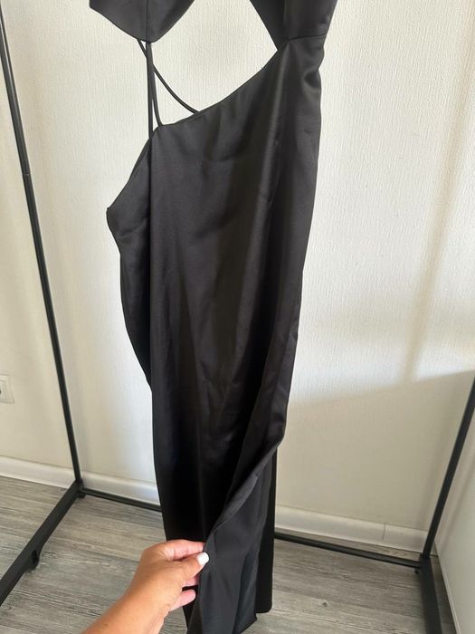 Платье коктейльное  черное шелк ZARA