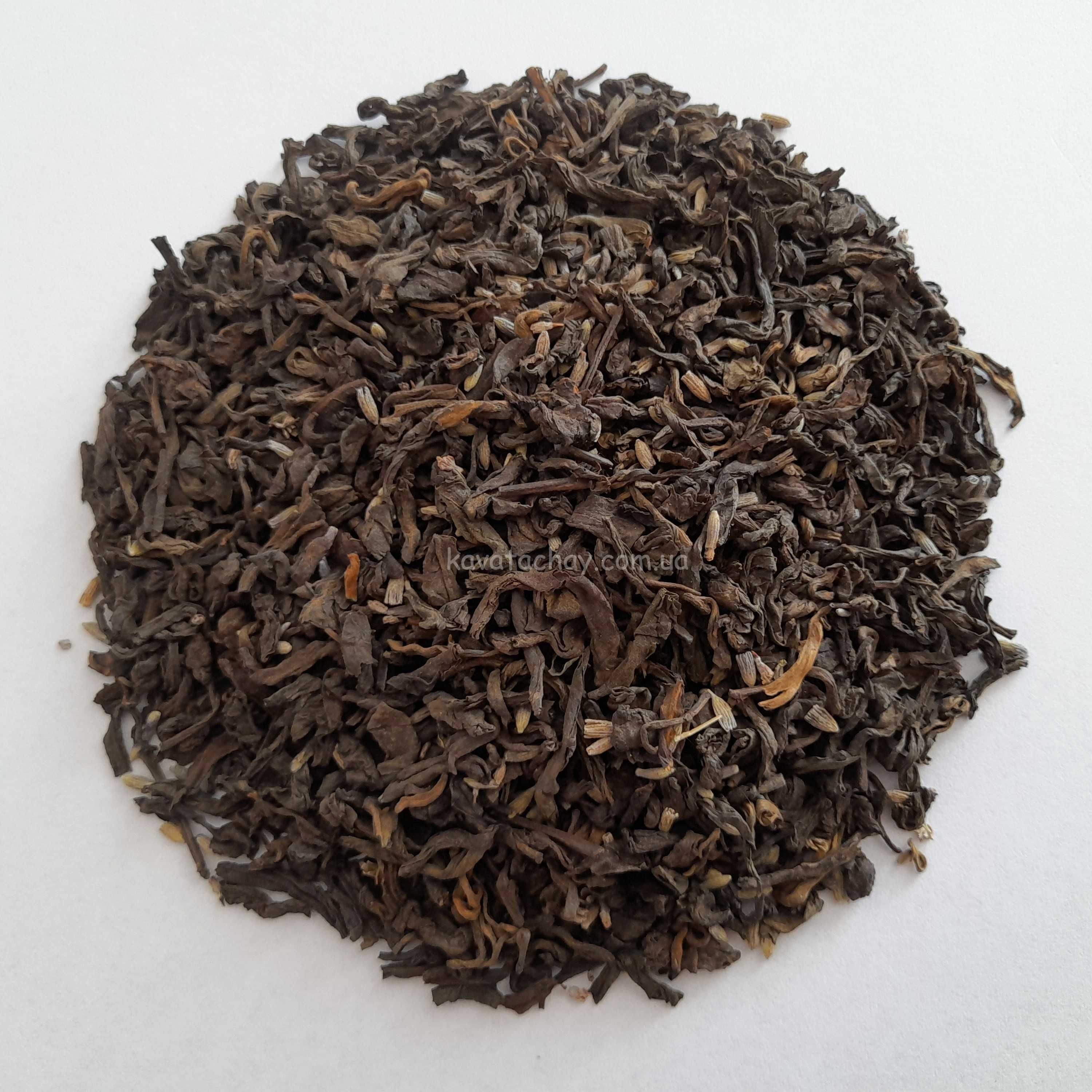 Чай чорний Шу Пуер з Лавандою (Чай черный Шу Пуэр с Лавандой) китайськ