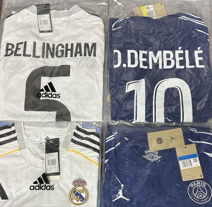 Футбольні форми Ліверпуль, ПСЖ, Барса