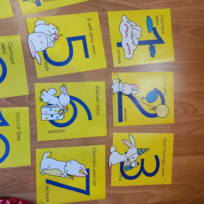 Картки для фотографій дитини з народження до року + кулька