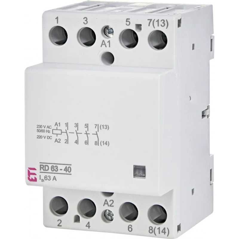 Контактор модульний ETI RD 63-40 63A 230V AC/DC 4NO